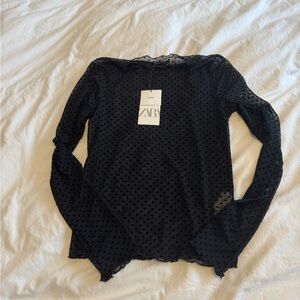 NWT Zara Polka Dot Top